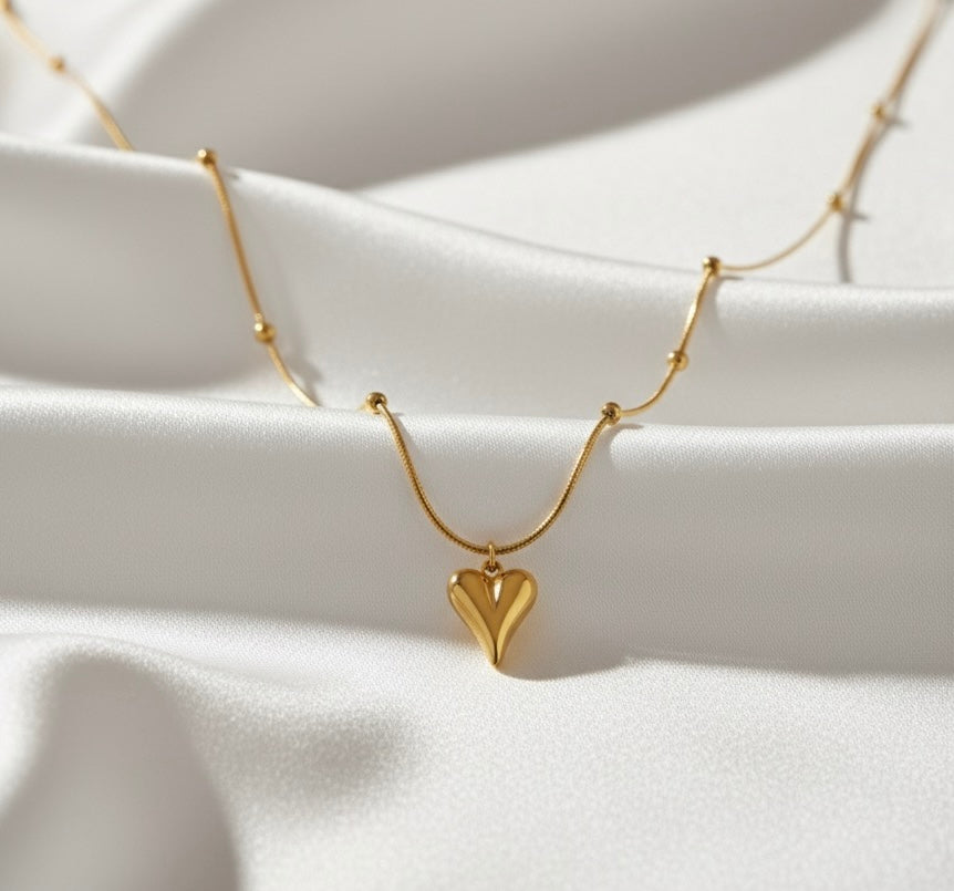 Nash Heart Necklace -18K Gold Plated