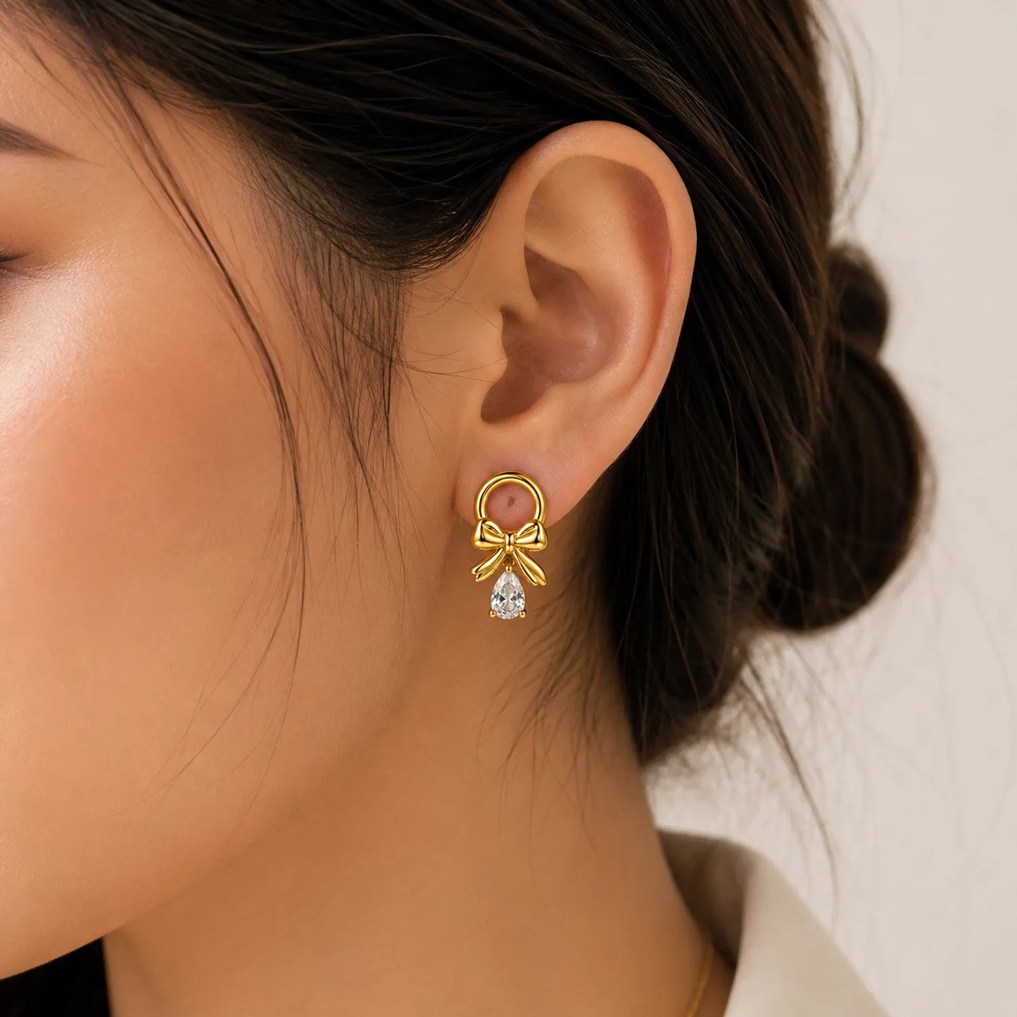 Bella Bow Drop Earring