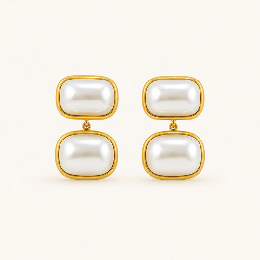 Pearl Double Drop Earrings