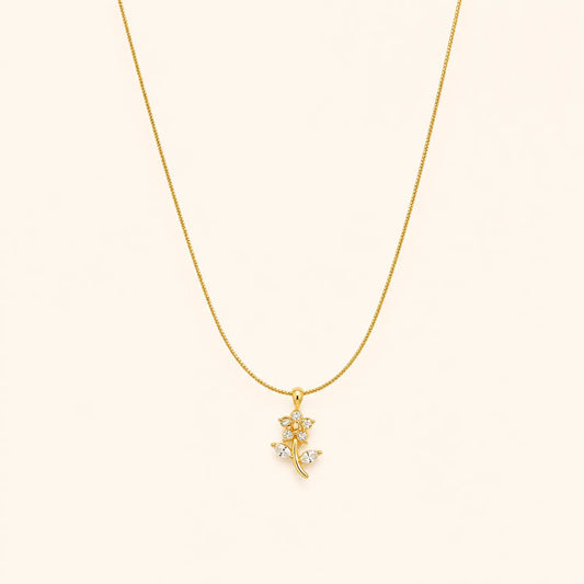 Diamond Blossom Pendant Necklace