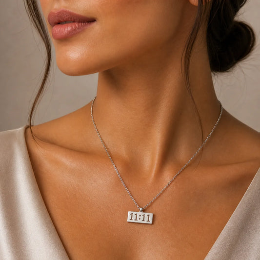Silver Manifest 11:11 Bar -18K Gold Plated
