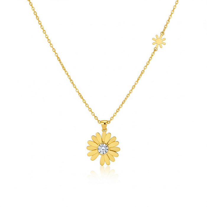Daisy Dewdrop Necklace -18K Gold Plated