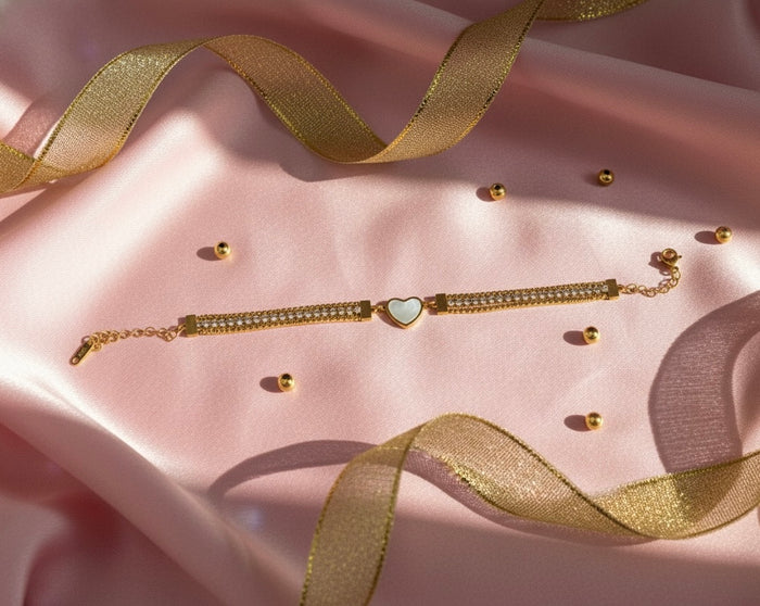 Radiant Heart Bracelet -18K Gold Plated