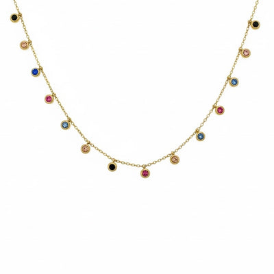 Multi-Stone Dainty Necklace