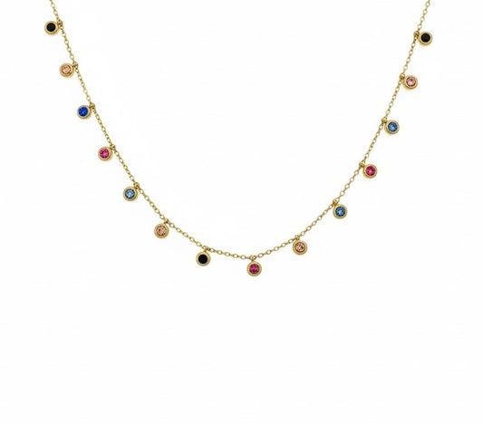 Multi-Stone Dainty Necklace