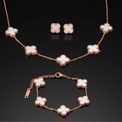 White clover Set -18K Gold Plated