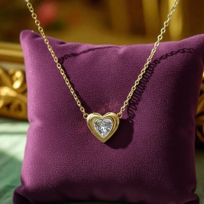 Heart Solitaire Pendant Necklace