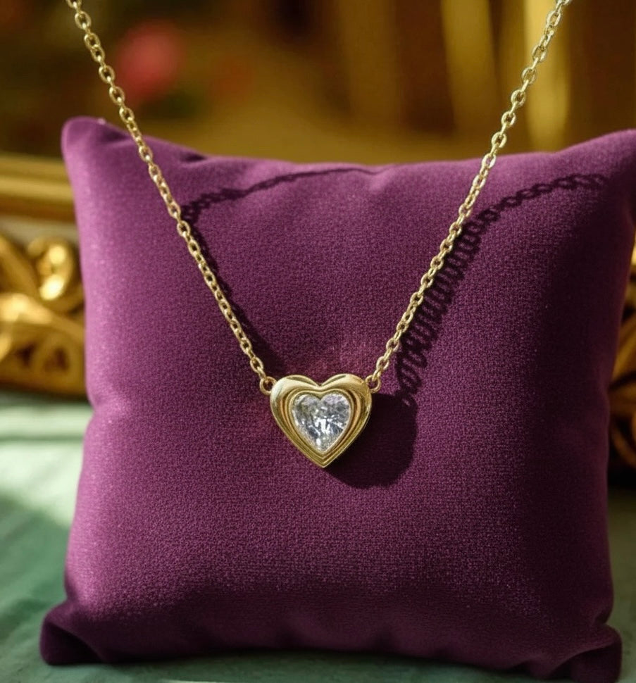Heart Solitaire Pendant Necklace