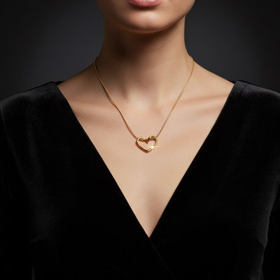 Tied Heart Pendant Necklace