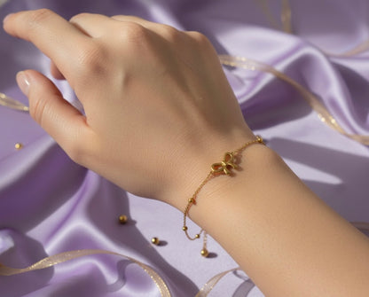 Bow bracelet -18K Gold Plated