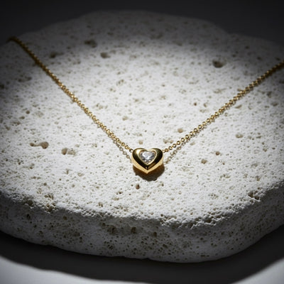 Heart Solitaire Pendant Necklace