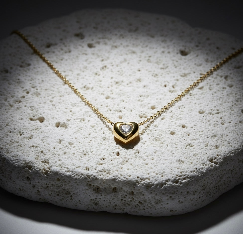 Heart Solitaire Pendant Necklace