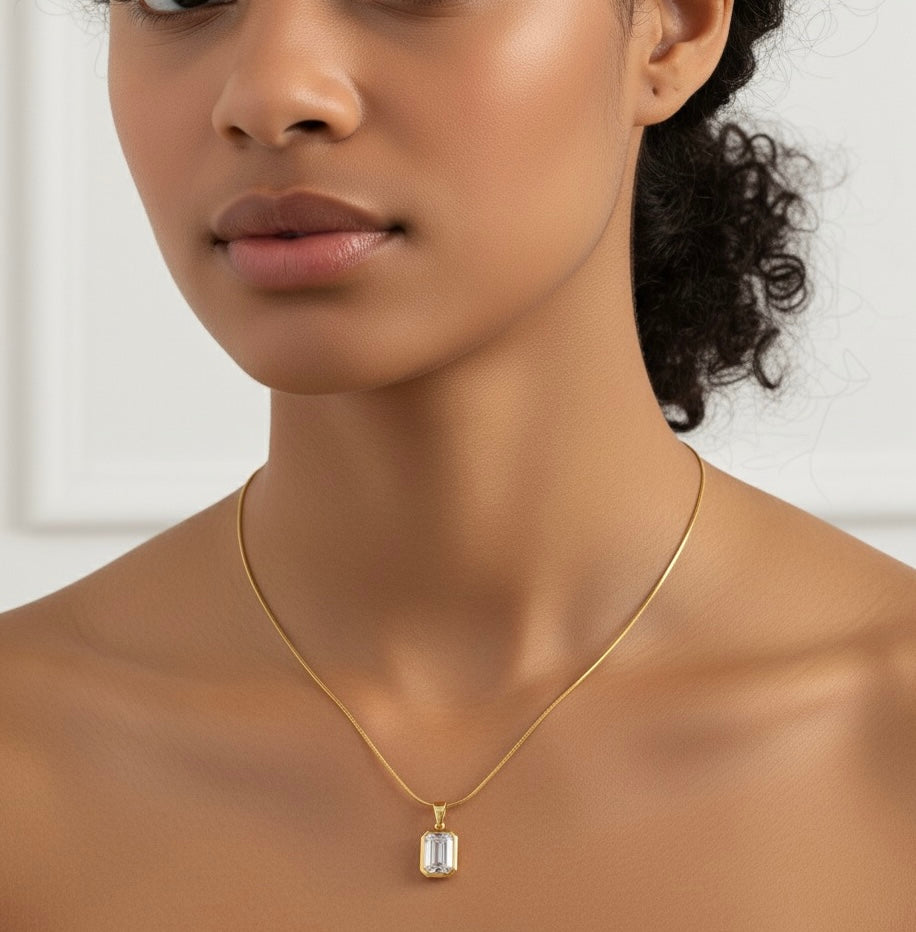 Timeless Emerald-Cut Pendant