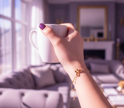 Bow bracelet -18K Gold Plated