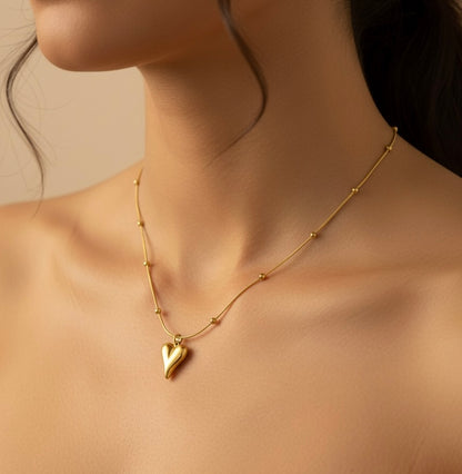 Nash Heart Necklace -18K Gold Plated