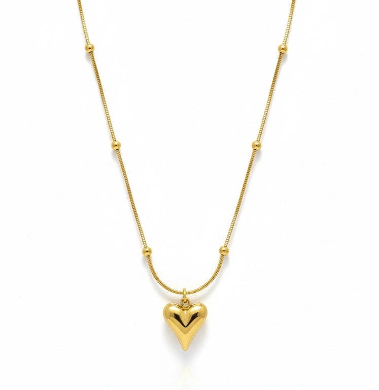 Nash Heart Necklace -18K Gold Plated