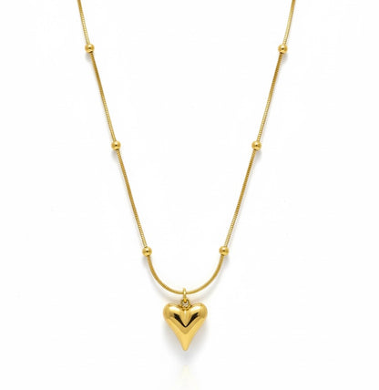 Nash Heart Necklace -18K Gold Plated