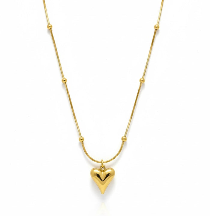Nash Heart Necklace -18K Gold Plated