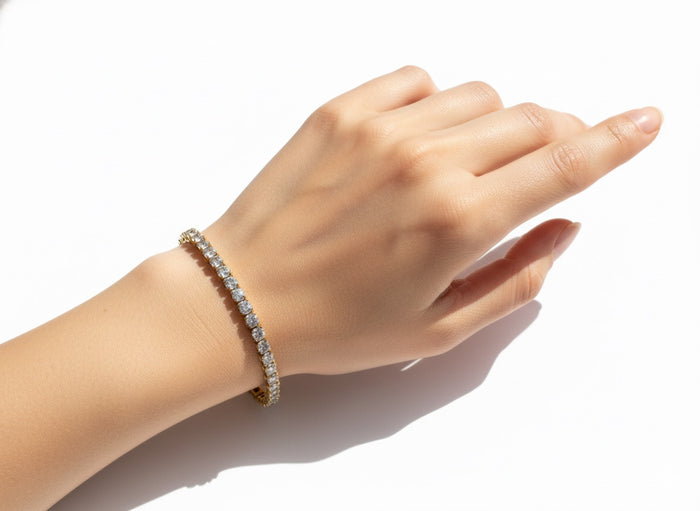 Tennis Bracelet -18K Gold Plated
