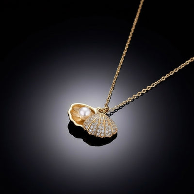 Secret Pearl Shell Pendant Necklace