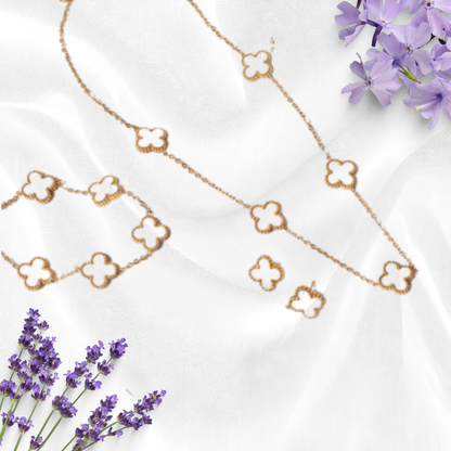 White clover Set -18K Gold Plated