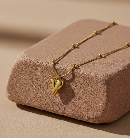 Nash Heart Necklace -18K Gold Plated