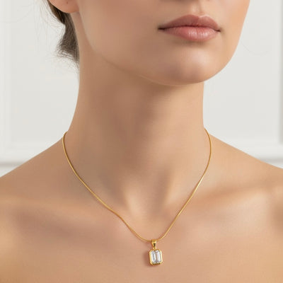 Timeless Emerald-Cut Pendant
