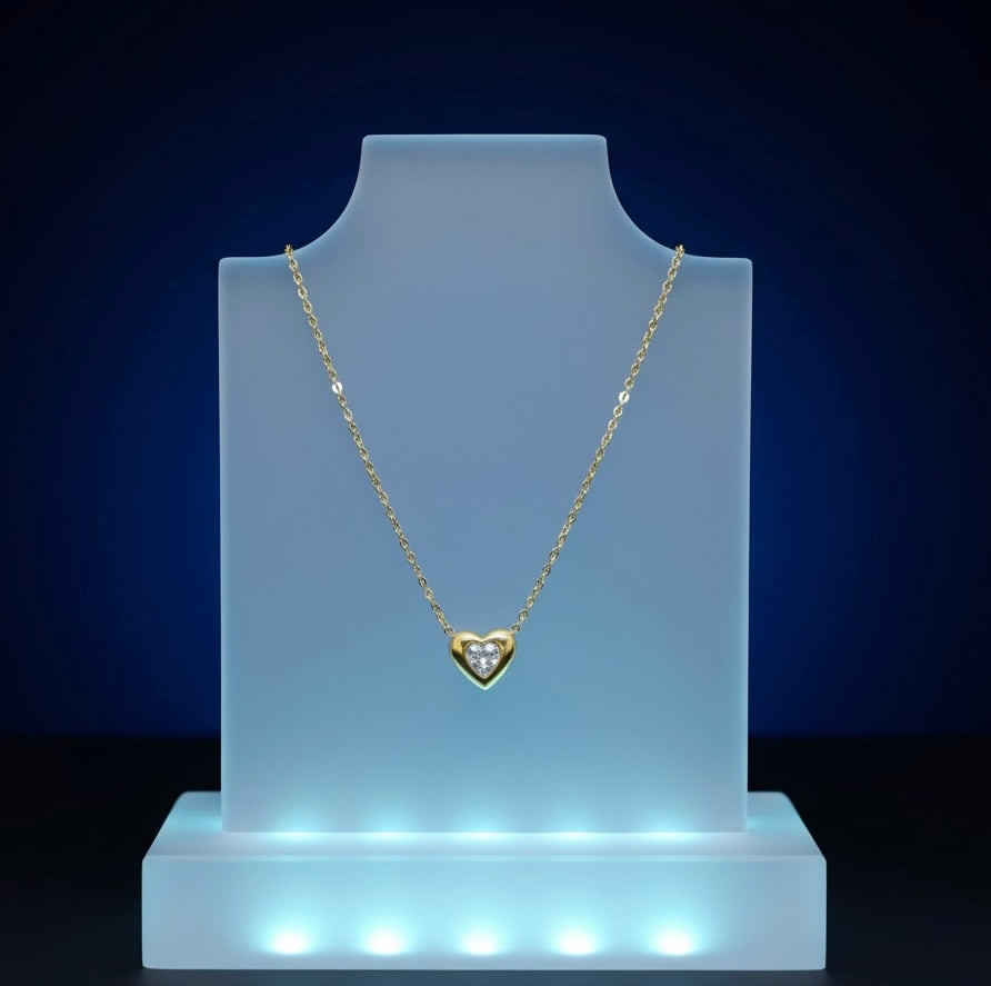 Heart Solitaire Pendant Necklace
