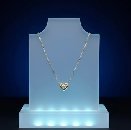Heart Solitaire Pendant Necklace