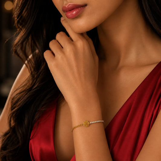Rose Camellia Tennis Bracelet