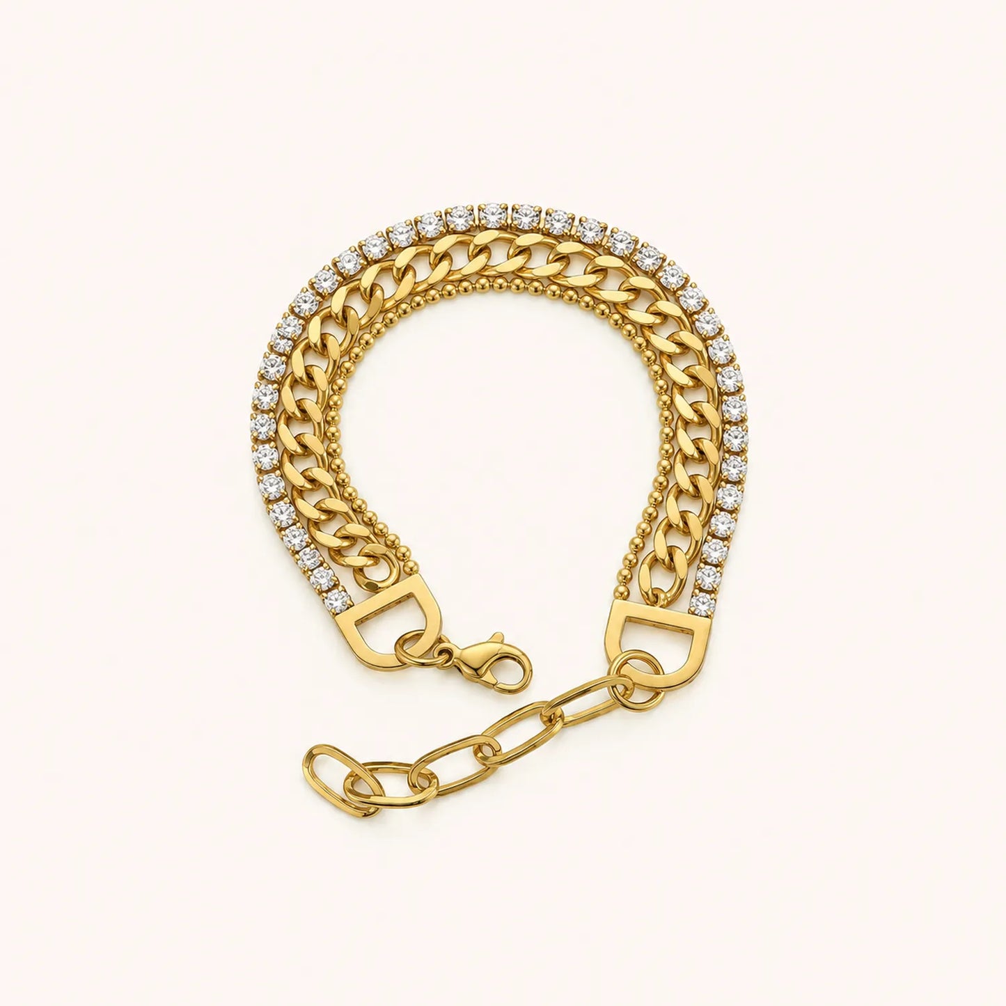 Monarch Cuban Crystal Bracelet