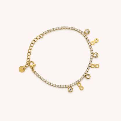 Infinity Charm Tennis Bracelet