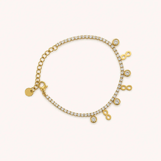 Infinity Charm Tennis Bracelet