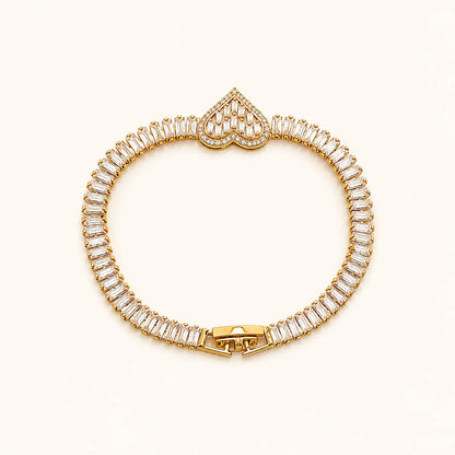 Royal Heart Tennis Bracelet