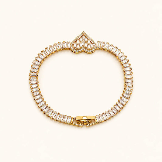 Royal Heart Tennis Bracelet