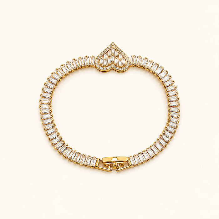Royal Heart Tennis Bracelet