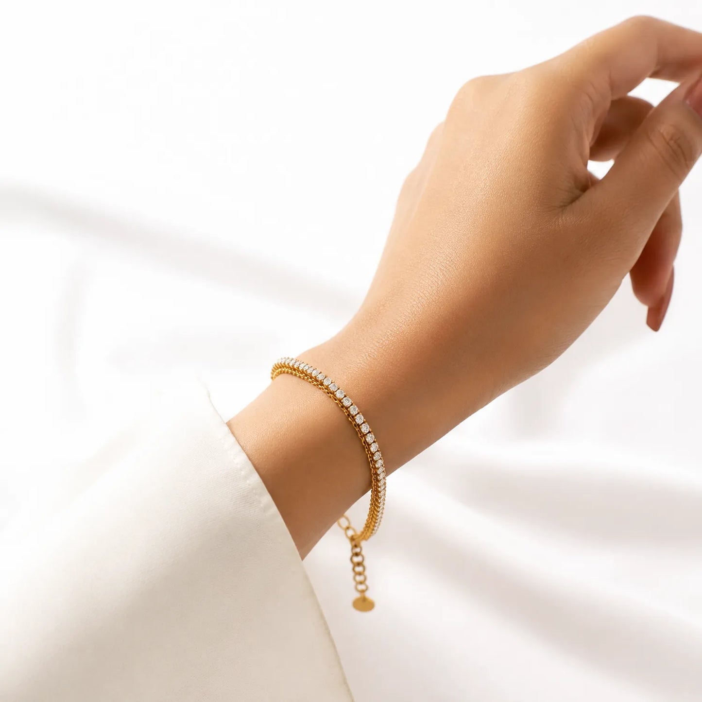 Celeste Double Tennis Bracelet
