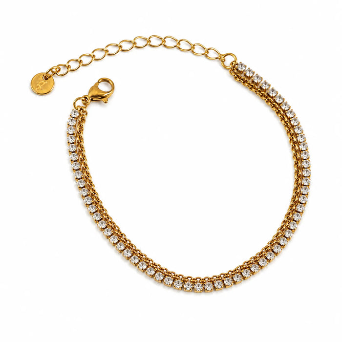 Celeste Double Tennis Bracelet