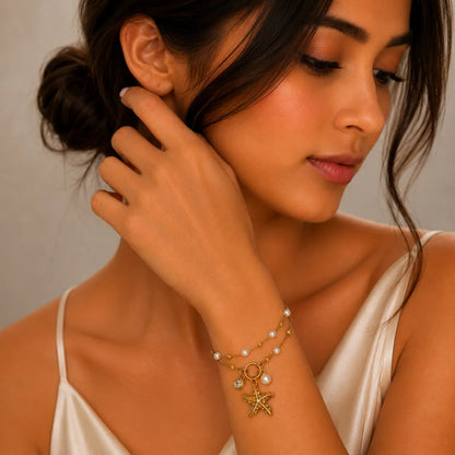 Sea-star Pearl Bracelet