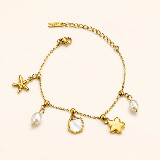 Luna Pearl Charm Bracelet