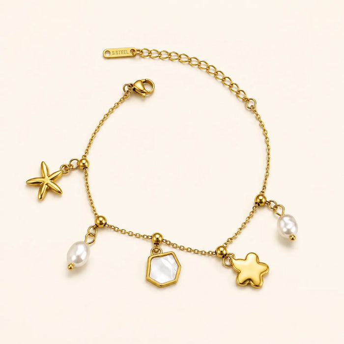 Luna Pearl Charm Bracelet