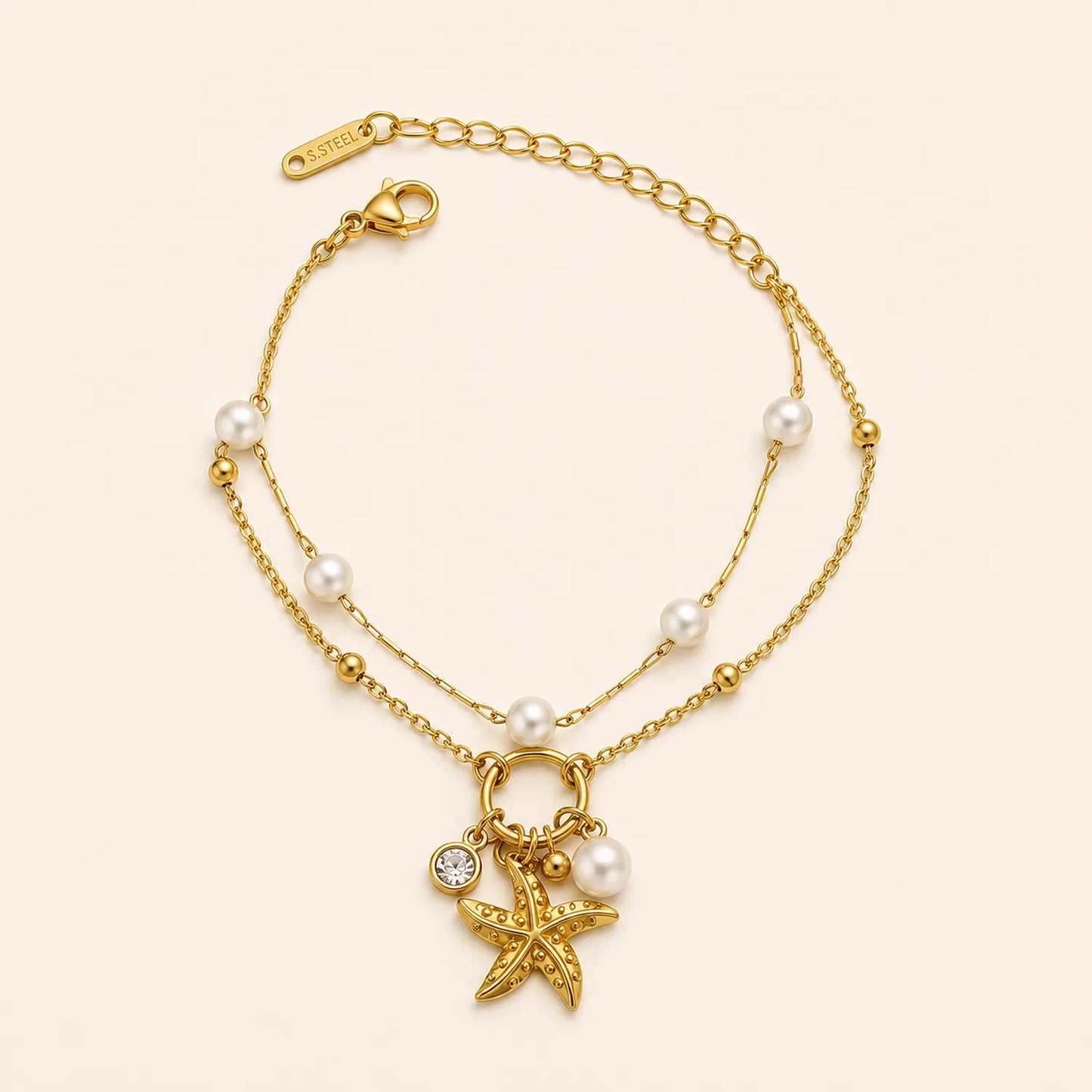 Sea-star Pearl Bracelet