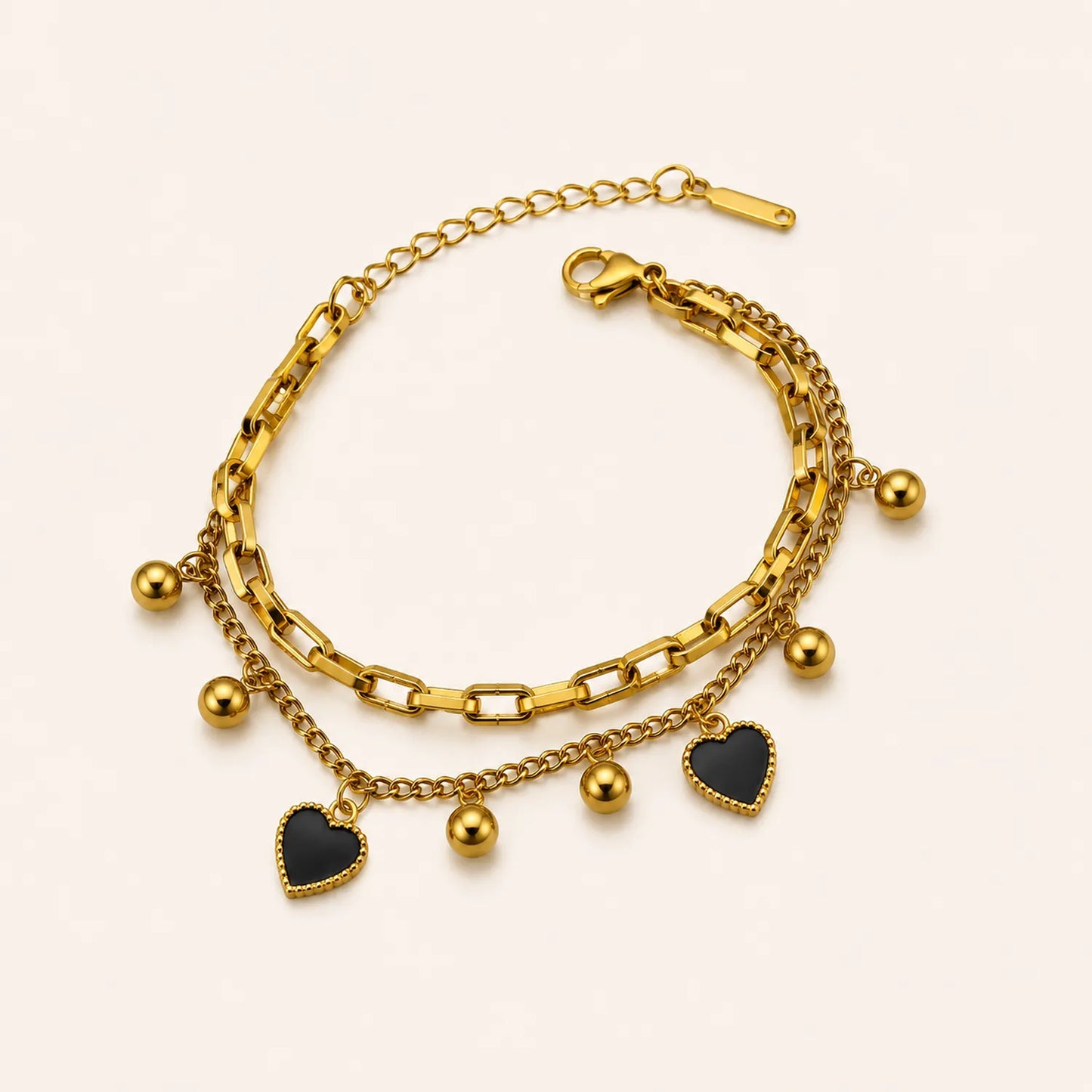 Reversible Ivory Heart Bracelet