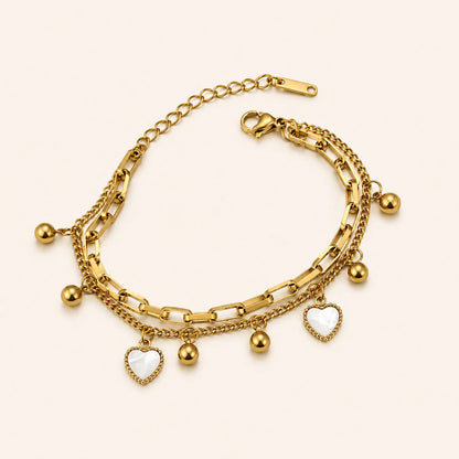 Reversible Ivory Heart Bracelet
