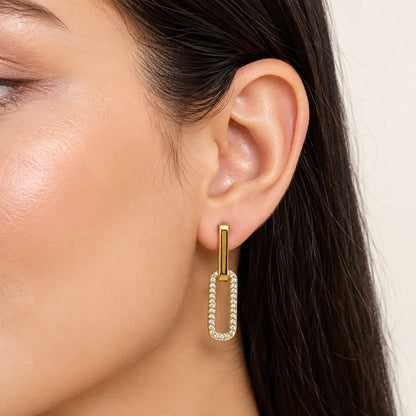 Elara Crystal Link Earring