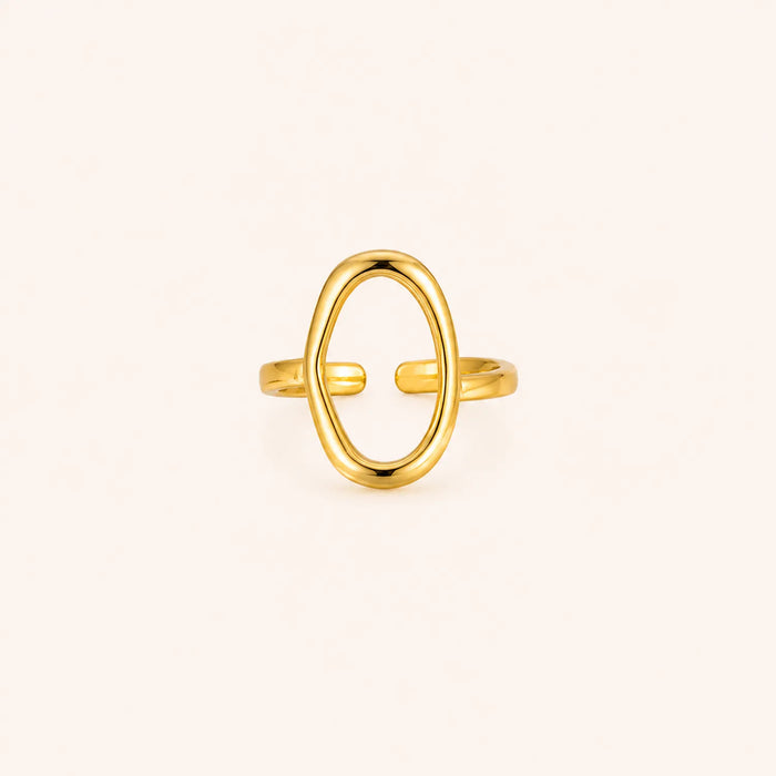 Aura Oval Open Ring