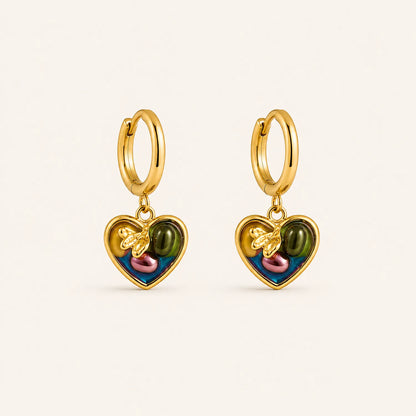 Heart Bee Earrings