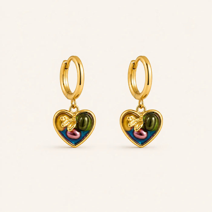 Heart Bee Earrings