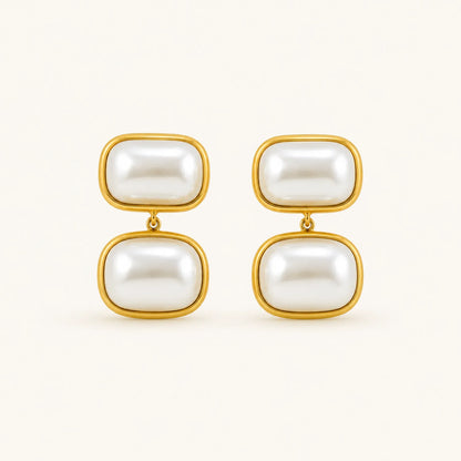 Pearl Double Drop Earrings