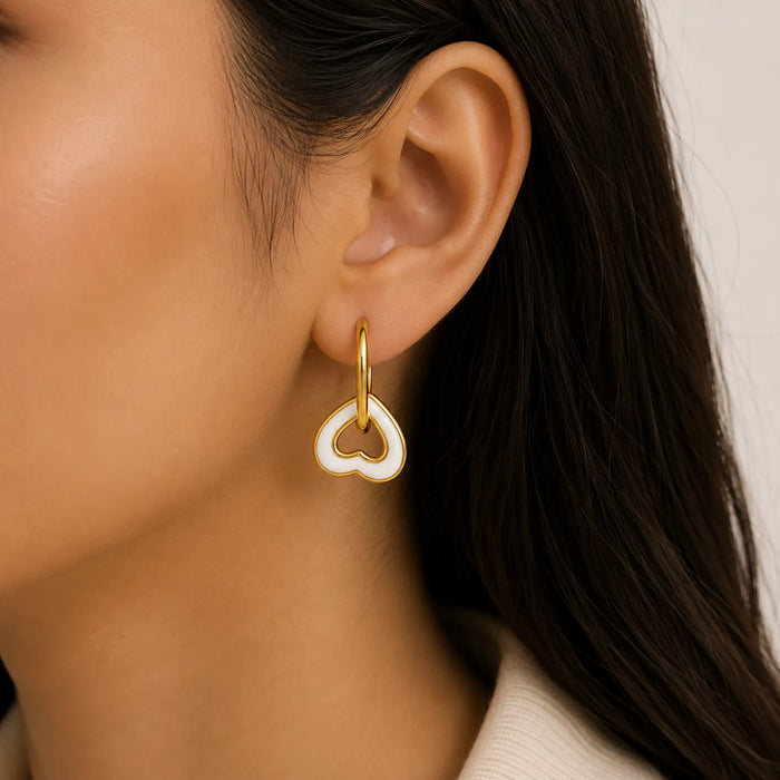 Love Heart Hoop Earrings